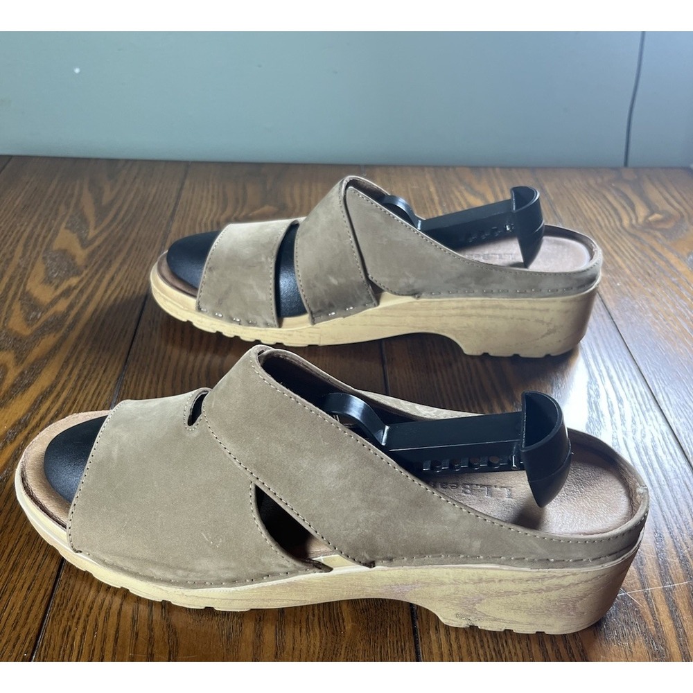 LLBean Womens Y2K Chukka Platform Man Made Leather Top Open Toe Sandal Sz 11